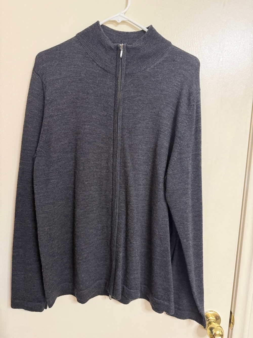 Merona Charcoal Full-Zip Mock Neck Sweater
